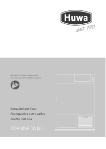 Manuale Huwa TopLine TA 811 Asciugatrice