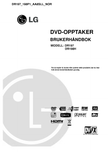 Bruksanvisning LG DR198H DVD-spiller