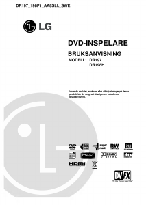 Bruksanvisning LG DR198H DVD spelare