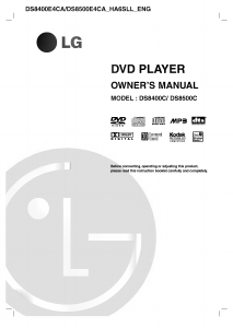 Manual LG DS8500C DVD Player