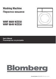 Руководство Blomberg WMF 8649 WZE50 Стиральная машина