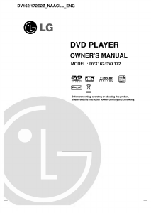 Instrukcja LG DVX172 Odtwarzacz DVD