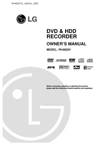 Manual LG RH4820V DVD Player