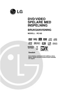 Bruksanvisning LG RC185 DVD-Video Kombination