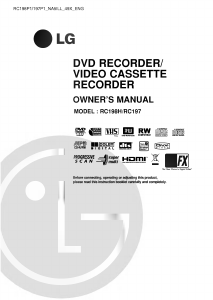 Manual LG RC197 DVD-Video Combination
