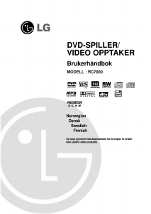 Bruksanvisning LG RC7000 DVD-Video kombinasjon