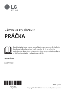 Návod LG FA49T2VS6W Práčka