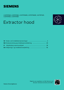Brugsanvisning Siemens LC67KFN60 Emhætte
