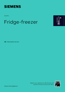 Manual Siemens KU21RVFE0 Fridge-Freezer