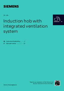 Manuale Siemens ED807BS16E Piano cottura