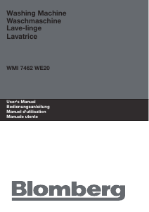 Manuale Blomberg WMI 7462 WE20 Lavatrice