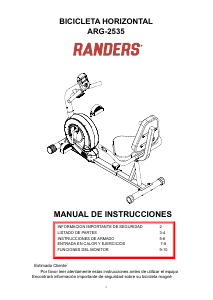 Manual de uso Randers ARG 2535 Bicicleta estática