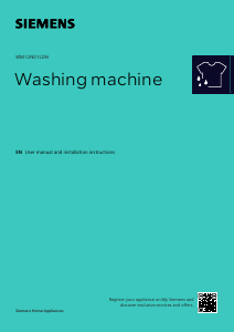 Manual Siemens WM12N01LDN Washing Machine