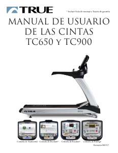 Manual de uso True TC650 Cinta de correr