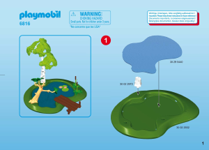 Manual de uso Playmobil set 6816 Farm Lago con animales