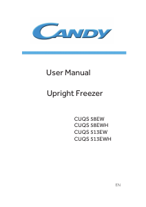 Manual Candy CUQS 58EW Congelator