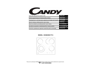 Руководство Candy CEH6DXECTT/1 Варочная поверхность