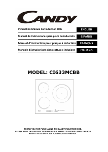 Manuale Candy CI633MCBB Piano cottura