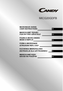 Instrukcja Candy MICG20GDFB Kuchenka mikrofalowa