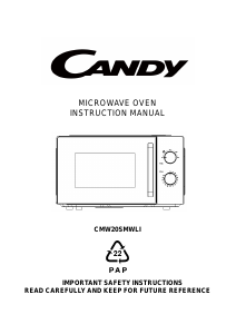 Manual de uso Candy CMW20SMWLI Microondas