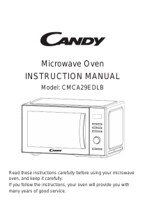 Manual Candy CMCA29EDLB Microwave