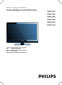 Manual Philips 32HFL3330 LCD Television