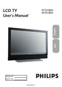 Manual Philips 37TA1800 LCD Television