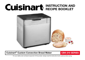Manual de uso Cuisinart CBK-210 Máquina de hacer pan