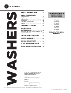 Mode d’emploi GE GFW655SPVDS Lave-linge