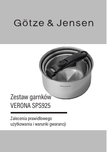 Instrukcja Götze & Jensen SPS925 Verona Garnek