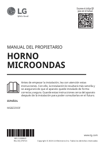 Manual de uso LG MGBZ2593F Microondas