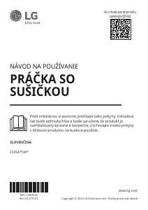 Návod LG FCR5A95WW Práčka so sušičkou