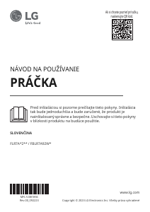 Návod LG FLR7A82PG Práčka