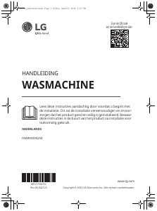 Handleiding LG F4WR9009S2W Wasmachine