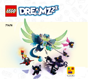 Manual Lego set 71476 DREAMZzz Zoey and Zian the cat-owl