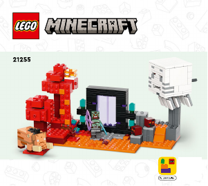 Kullanım kılavuzu Lego set 21255 Minecraft Nether Geçidi Pususu
