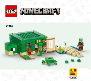 Manual de uso Lego set 21254 Minecraft La Casa-Tortuga de la Playa