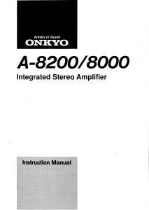 Manual Onkyo A-8000 Amplifier
