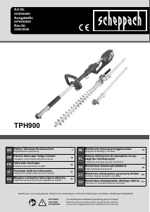 Manual de uso Scheppach TPH900 Tijeras cortasetos