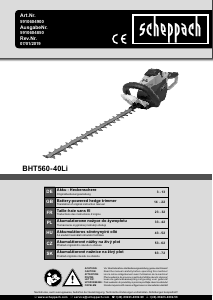 Mode d’emploi Scheppach BHT560-40Li Taille-haies