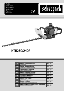 Bruksanvisning Scheppach HTH250 Häcksax