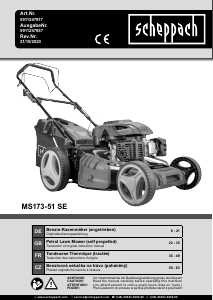 Manual Scheppach MS173-51 Lawn Mower