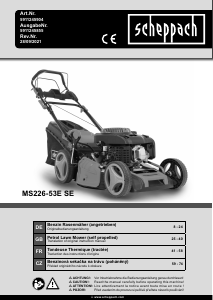 Bedienungsanleitung Scheppach MS226-53E Rasenmäher