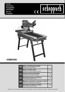 Mode d’emploi Scheppach HSM3500 Coupe-carreaux