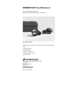 Manual Sennheiser M3IETW2 L Momentum True Wireless 2 Headphone