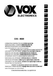 Handleiding Vox CES8020 Citruspers