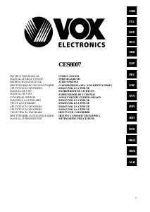 Manual de uso Vox CES8007 Exprimidor de cítricos