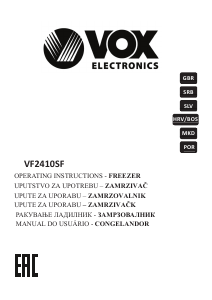 Manual Vox VF2410SF Freezer