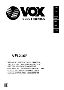 Manual de uso Vox VF1210F Congelador