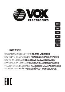 Manual Vox KG2330F Frigorífico combinado